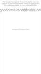 Mobile Screenshot of goodconductcertificates.com