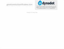 Tablet Screenshot of goodconductcertificates.com